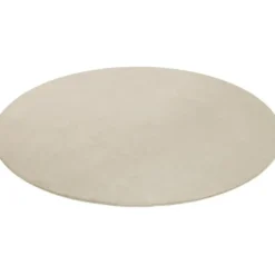 tectake® Kortpolig vloerkleed Soft Zone Ø 120 cm - Beige