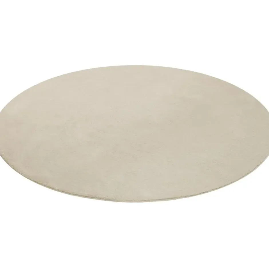 tectake® Kortpolig vloerkleed Soft Zone Ø 120 cm - Beige