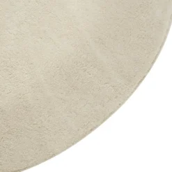 tectake® Kortpolig vloerkleed Soft Zone Ø 120 cm - Beige