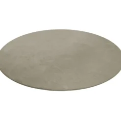 tectake® Kortpolig vloerkleed Soft Zone Ø 120 cm - Zandkleur