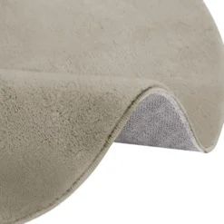 tectake® Kortpolig vloerkleed Soft Zone Ø 120 cm - Zandkleur