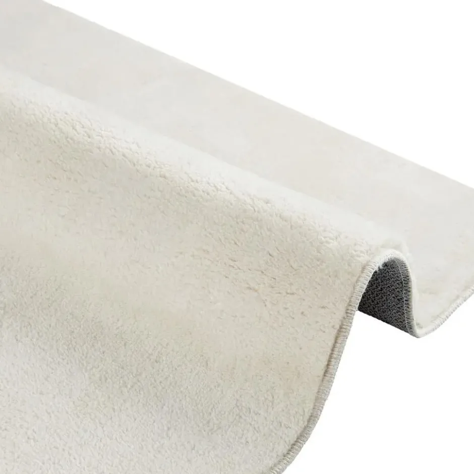 tectake® Kortpolig vloerkleed Soft Zone 60 x 110 cm - Crème
