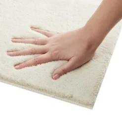 tectake® Kortpolig vloerkleed Soft Zone 200 x 290 cm - Crème