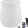 tectake LED-bloempot Luminous Courve Pot met afstandsbediening, Wit