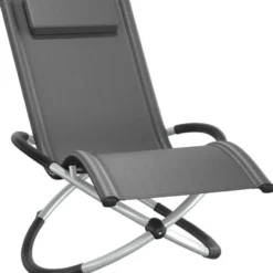 tectake Ligbed Paulina ergonomisch, opvouwbaar, 150 kg, Grijs