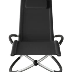 tectake Ligbed Paulina ergonomisch, opvouwbaar, 150 kg, Zwart