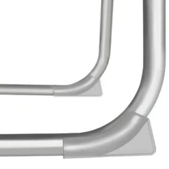 tectake - Ligbed - Verstelbare Rug - Zonneluifel - Grijs - 68x161x111cm