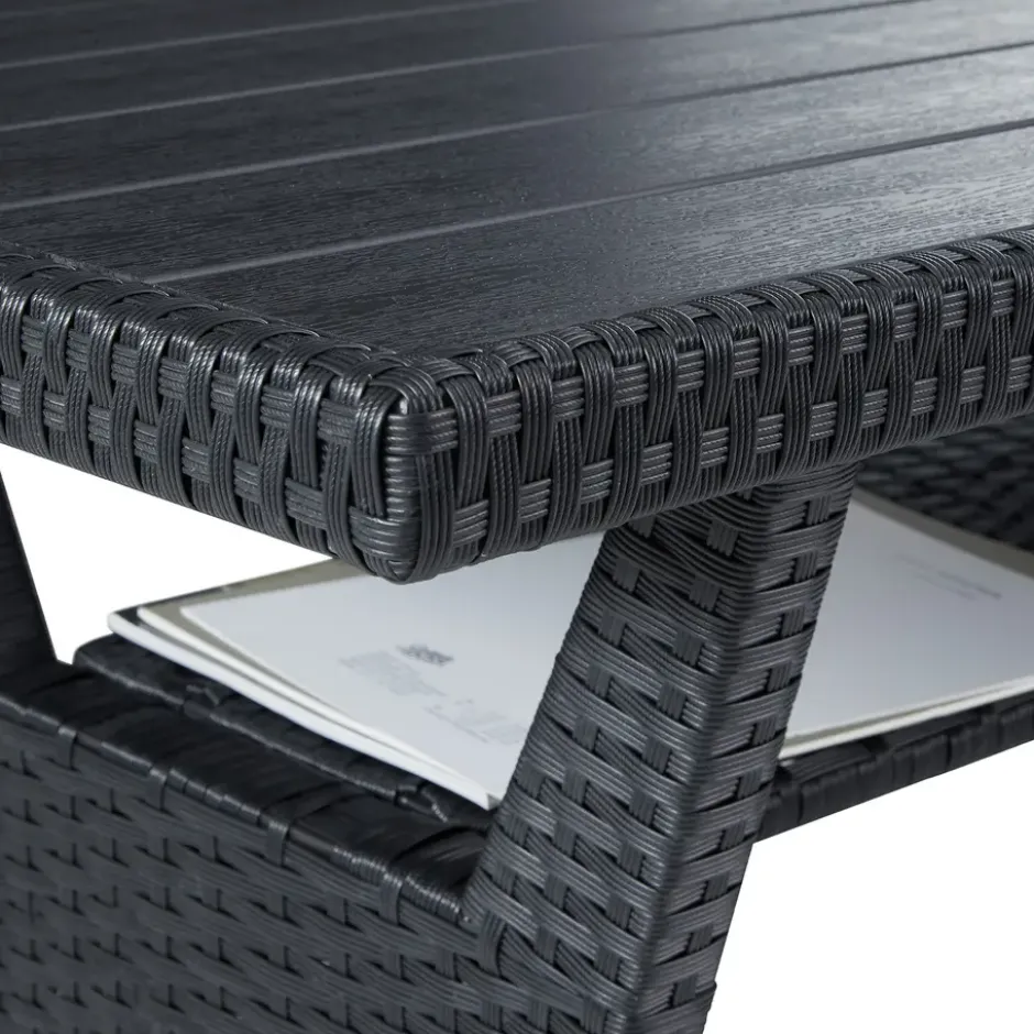 tectake - loungeset Catania - wicker - zwart