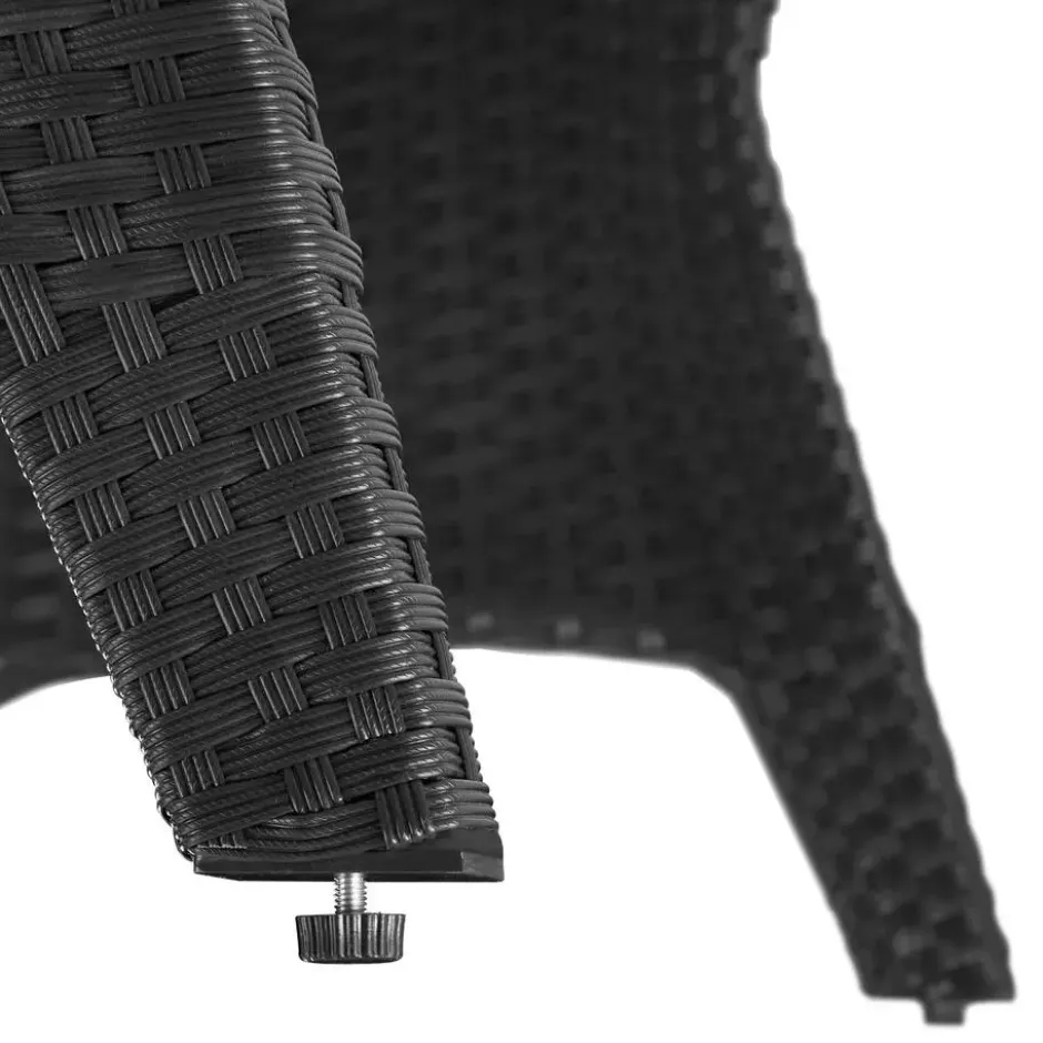 tectake - loungeset Catania - wicker - zwart