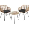 tectake - loungeset Molfetta - wicker - natuurkleur