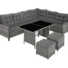 tectake - loungeset - wicker - grijs
