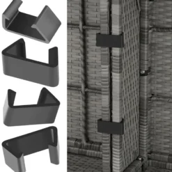 tectake - loungeset - wicker - grijs