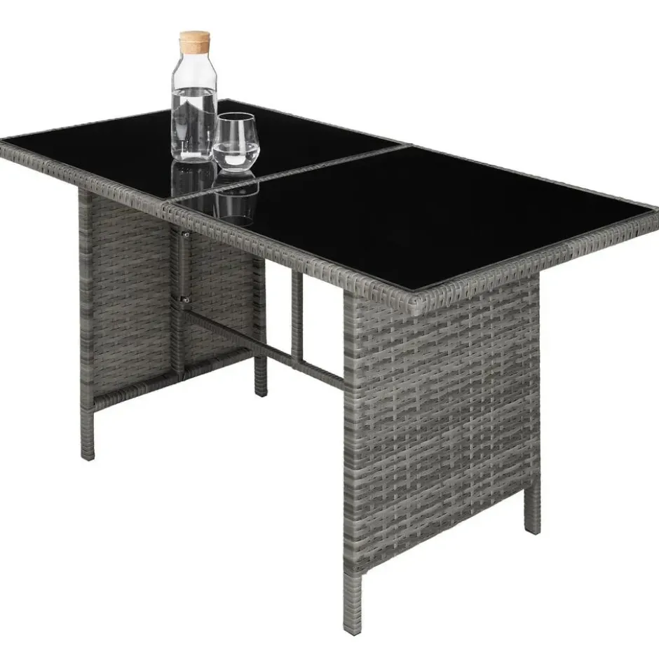 tectake - loungeset - wicker - grijs