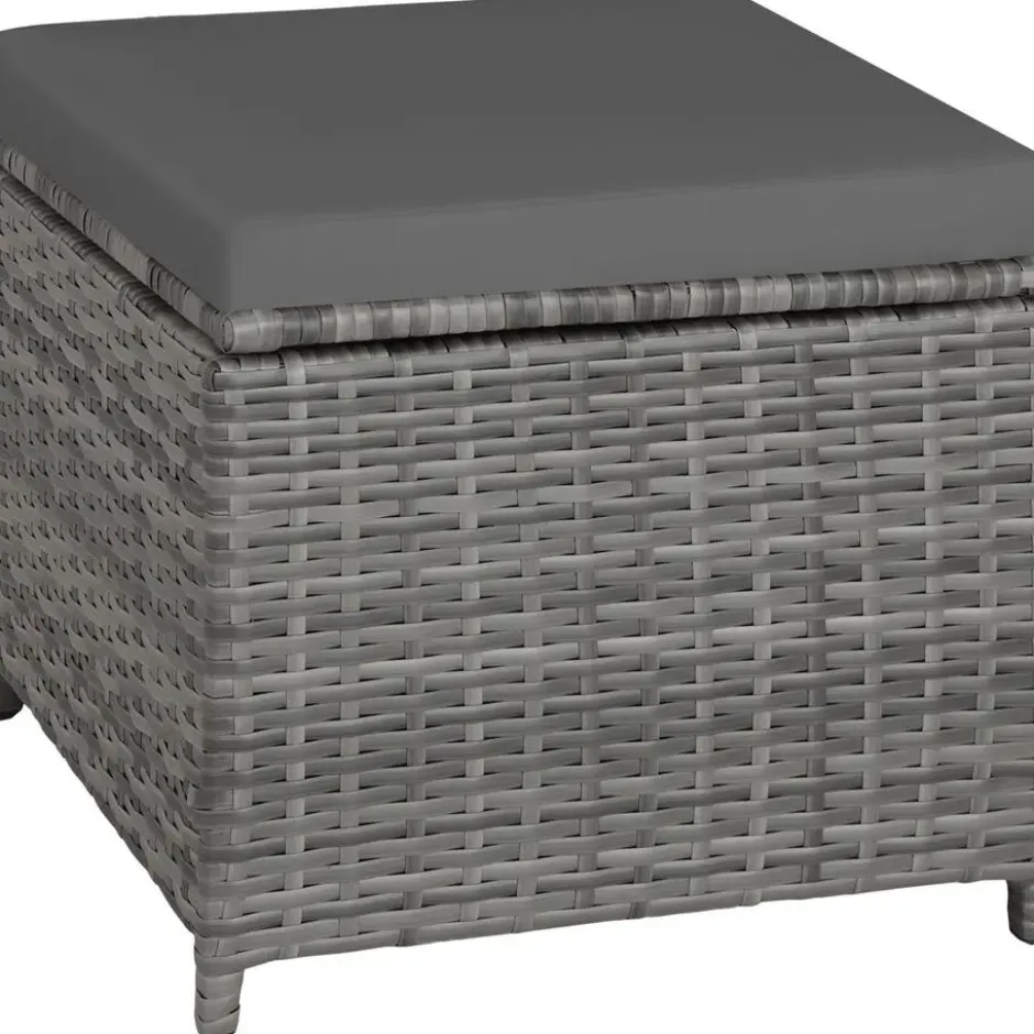tectake - loungeset - wicker - grijs