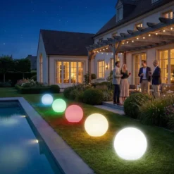 tectake Luminous Globe, LED, met afstandsbediening, Wit