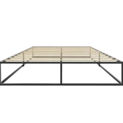 tectake Metalen bedframe Kyoto met lattenbodem, 250 kg, 140 x 200 cm, Zwart