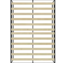 tectake Metalen bedframe Kyoto met lattenbodem, 250 kg, 140 x 200 cm, Zwart