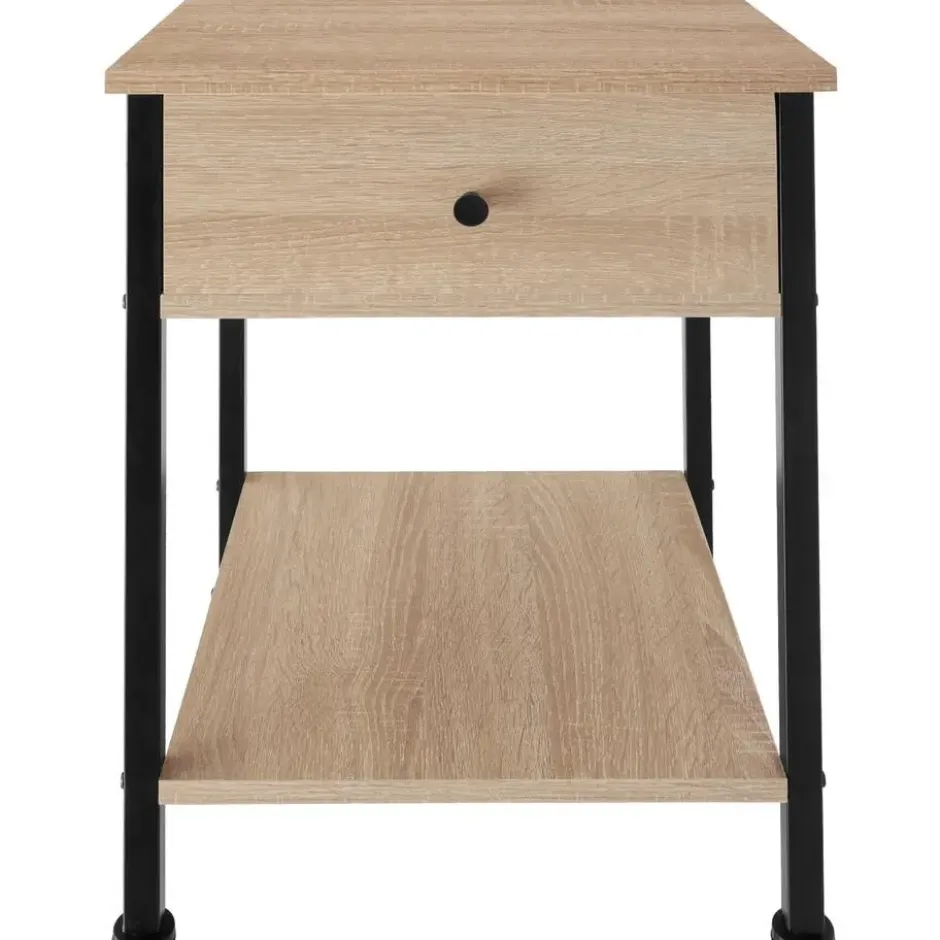 tectake Nachtkastje Bradford 40x40x55,5cm, Industrieel Licht Hout, Eiken Sonoma