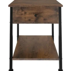 tectake Nachtkastje Bradford 40x40x55,5cm, Industrieel Hout Donker, Rustiek