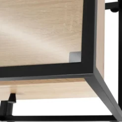 tectake Nachtkastje Preston 43x45x54,5cm, Industrieel Licht Hout, Eiken Sonoma