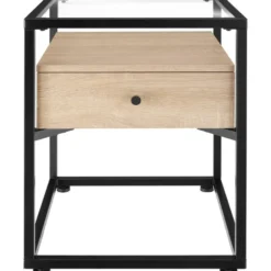 tectake Nachtkastje Preston 43x45x54,5cm, Industrieel Licht Hout, Eiken Sonoma