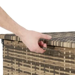 tectake - Opbergbox - Grote Opbergbox - Natuur - Aluminium - 145x82,5x79,5 cm