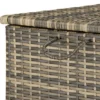 tectake Opbergbox Kuusamo, rotan, met aluminium frame en wieltjes, Natuur