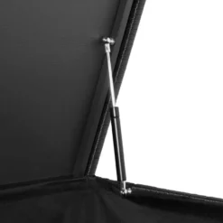 tectake Opbergbox - Zwart - 145x83x80cm - Verstevigd Deksel - Gasdrukveer