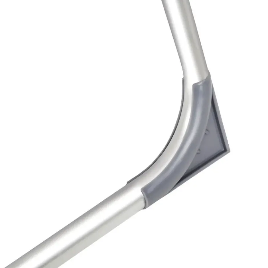 tectake 2 opvouwbare aluminium tuinstoelen met rug- en voetsteun, Grijs