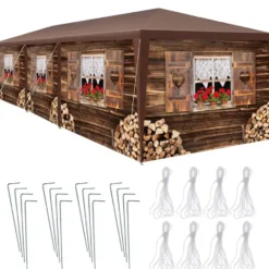 tectake Paviljoen Almchalet met verwijderbare zijdelen, Bruin