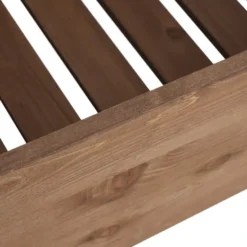 tectake Plantenbak Flora, gelakt hout, met plantenfolie, Bruin