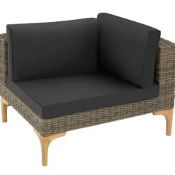 tectake Rotanlounge met aluminium frame Bellaria, Natuur