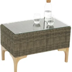tectake Rotanlounge met aluminium frame Bellaria, Natuur