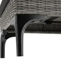 tectake Rotanlounge met aluminium frame Bellaria, Grijs