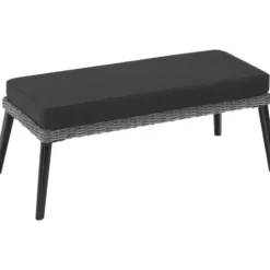 tectake Rotanlounge met aluminium frame Pula, Grijs