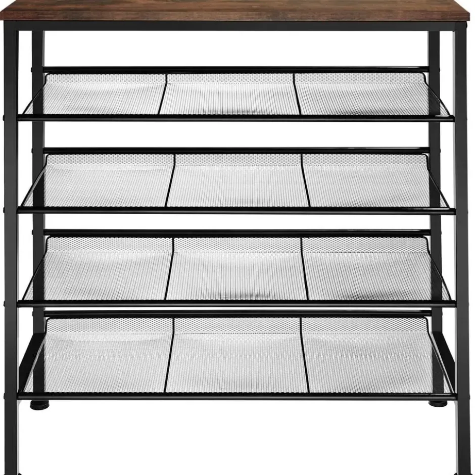 tectake Schoenenrek Bournemouth 75,5x30,5x85,5cm