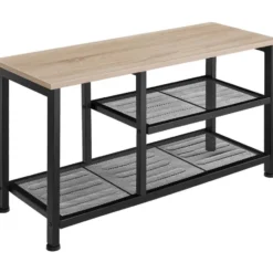 tectake Schoenenrek Taunton 80x30x45,5cm, Industrieel Licht Hout, Eiken Sonoma