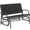 tectake Schommelbank Greta 2-zitter 121x72x86,5cm, Zwart