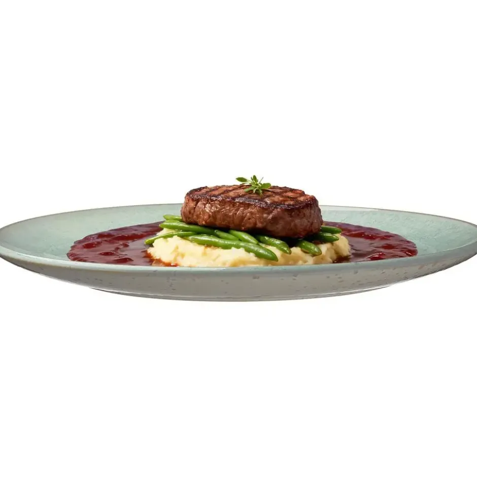 tectake Serviesset Mare van aardewerk, voor 6 personen, Mint