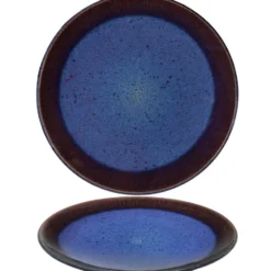 tectake Serviesset Mare van aardewerk, voor 6 personen, Blauw/Bruin
