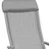 tectake Set 4 Inklapbare Tuinstoelen Aluminium Grijs 5-Stand Rugleuning