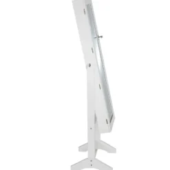 tectake Sieradenkast met spiegel, rechtopstaand, Wit