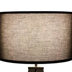 tectake Staande lamp Lunaris, textielkap, driepootsframe, Zwart