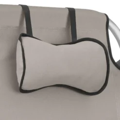tectake Strandstoel Coral, inklapbaar met rugzakfunctie - Set van 2 - Beige