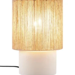 tectake Tafellamp Klea van jute in boho-stijl, 60W, Natuur