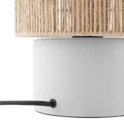 tectake Tafellamp Klea van jute in boho-stijl, 60W, Natuur