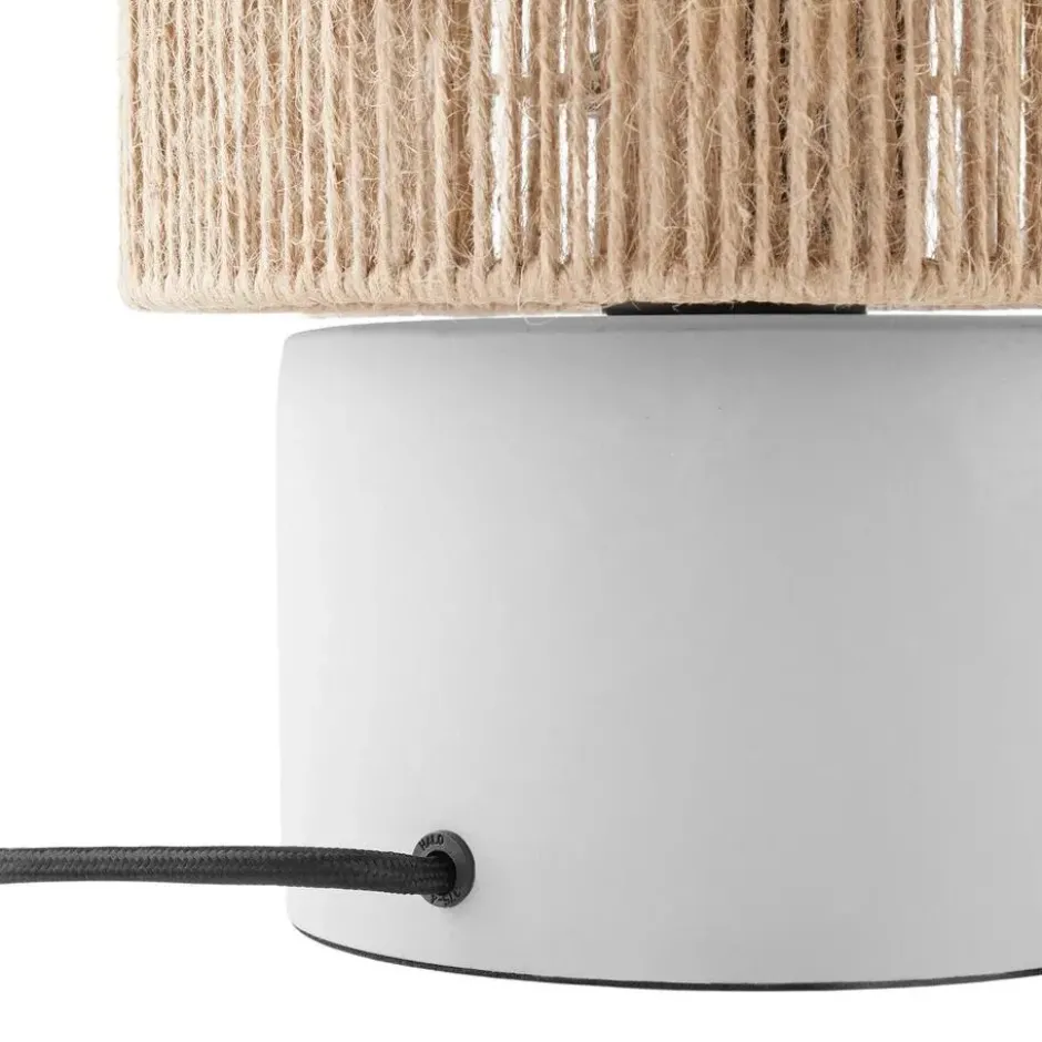 tectake Tafellamp Klea van jute in boho-stijl, 60W, Natuur