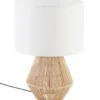 tectake Tafellamp Lignea Lux van jute in boho-stijl, 60W, Natuur