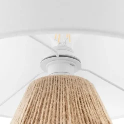 tectake Tafellamp Lignea Lux van jute in boho-stijl, 60W, Natuur