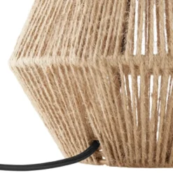 tectake Tafellamp Lignea Lux van jute in boho-stijl, 60W, Natuur